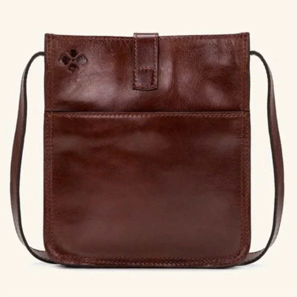 Patricia Nash NEW Venezia British tan magnetic Brown Floral Tooled Crossbody Bag - Picture 3 of 8